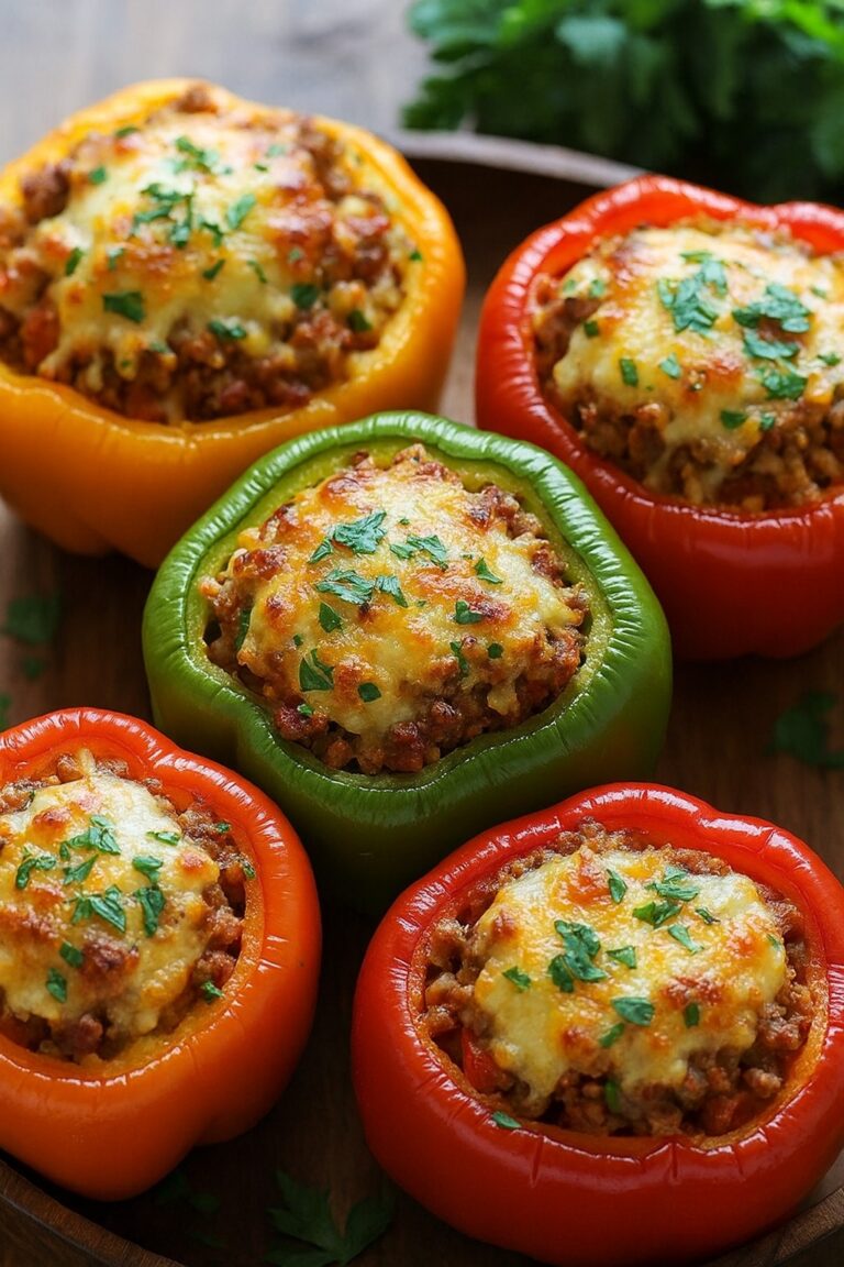 Pimientos Rojos Rellenos de Carne
