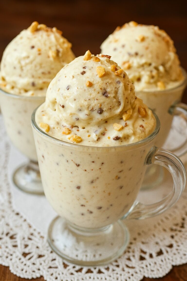 Helado de Nueces con Salsa de Caramelo