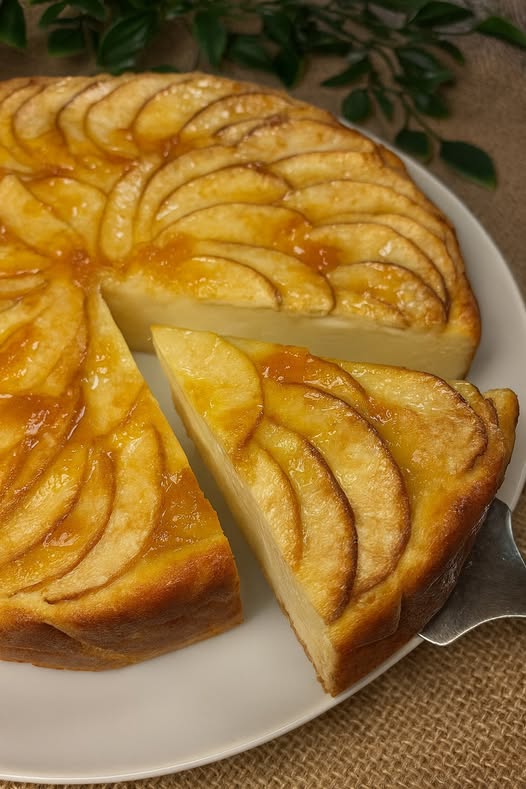 Tarta de Queso con Manzana Caramelizada