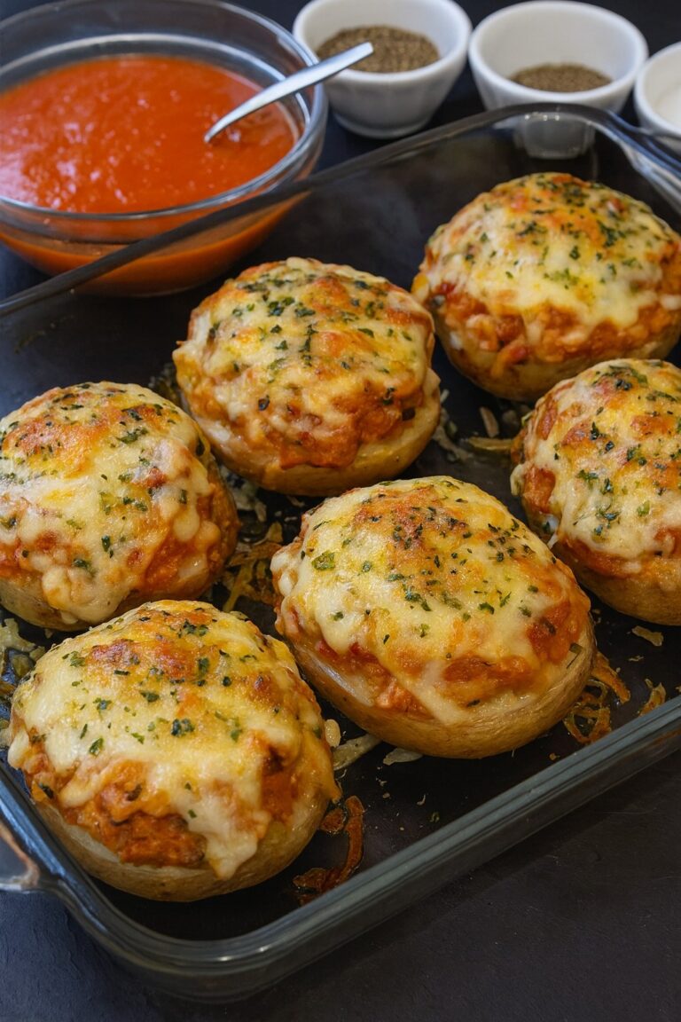 Patatas Asadas Rellenas de Tocino y Queso