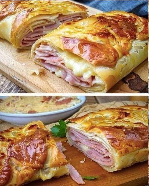 Strudel de Hojaldre con Jamón