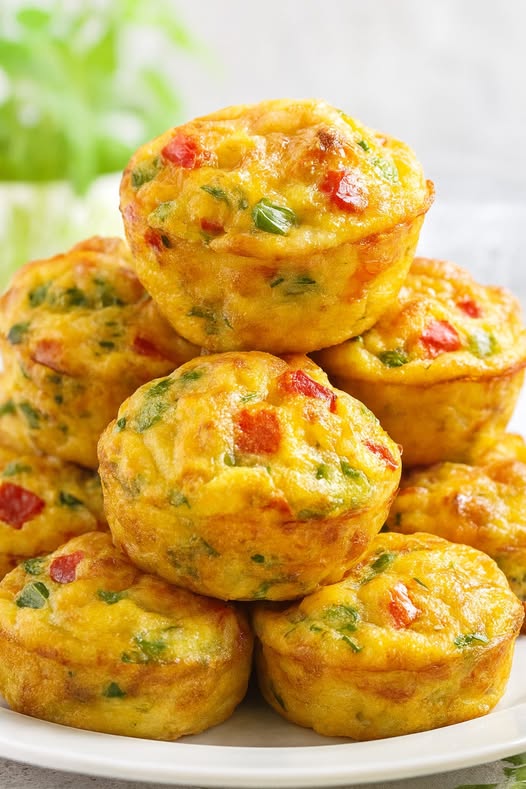 Magdalenas de Tortilla con Jamón, Queso y Verduras