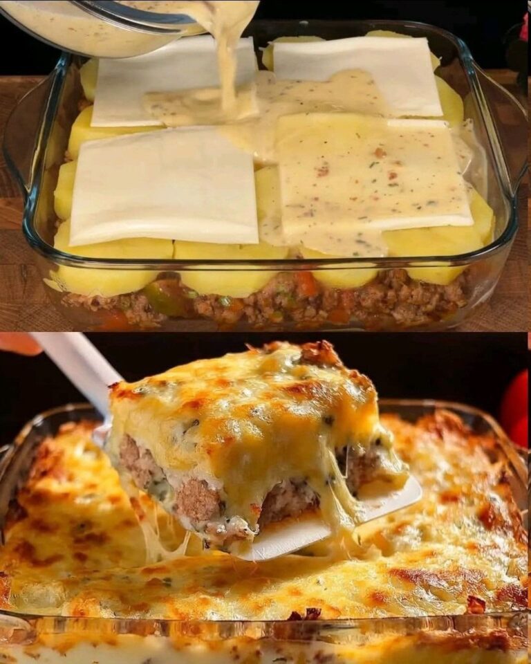 Cazuela de Carne Molida con Papas y Queso