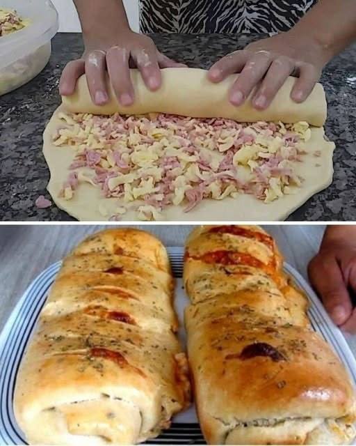 Pan Relleno de Jamón y Queso