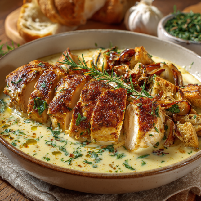 POLLO EN TROZOS CON CREMA POBLANA