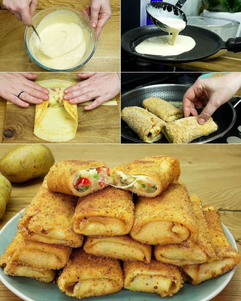 Rollitos Rellenos de Papas y Queso Empanizados