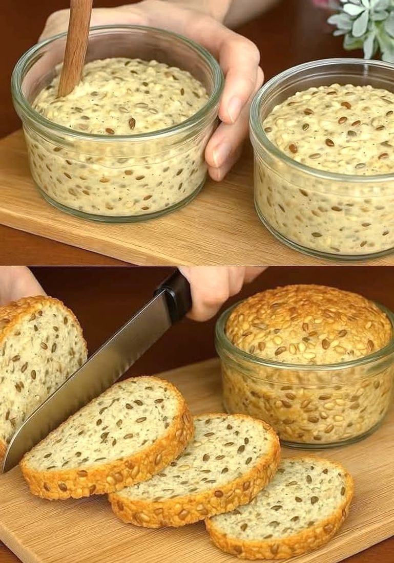 ¡No como harina blanca! Pan en un frasco en un minuto