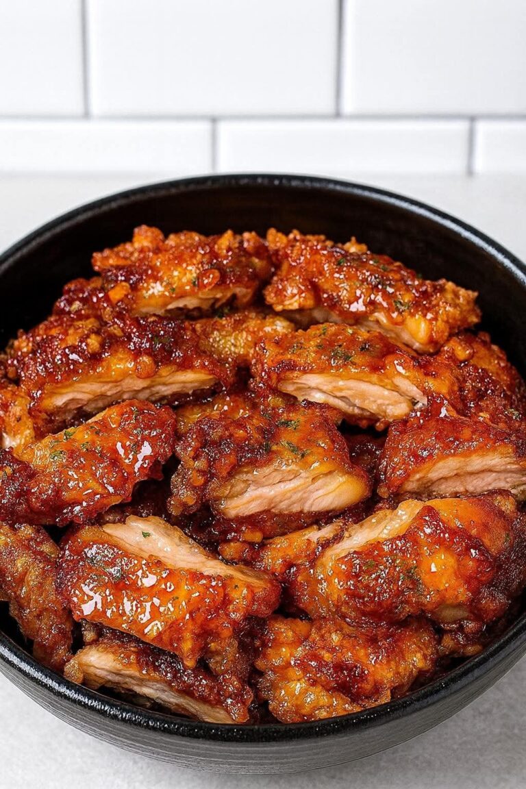 Pollo Crujiente con Miel y Ajo