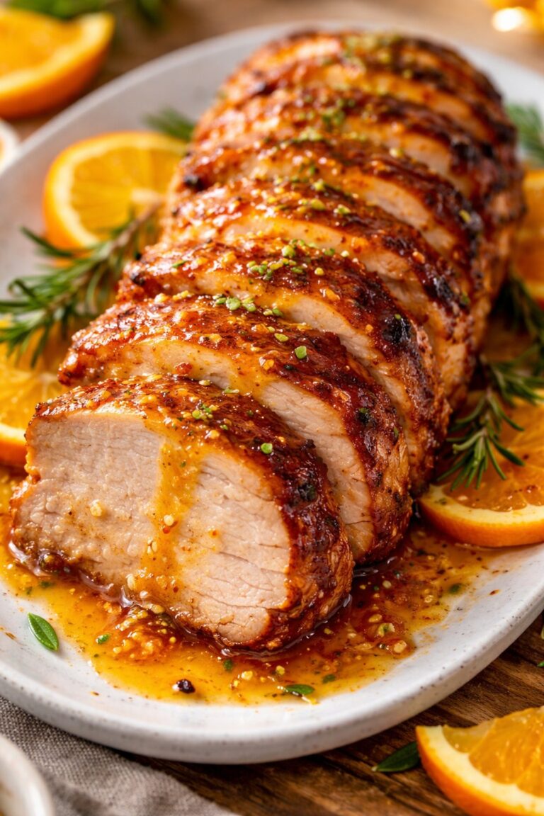 Lomo Glaseado en Salsa de Naranja