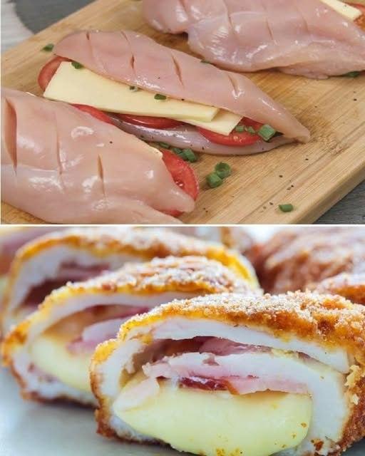 Filete de pollo relleno