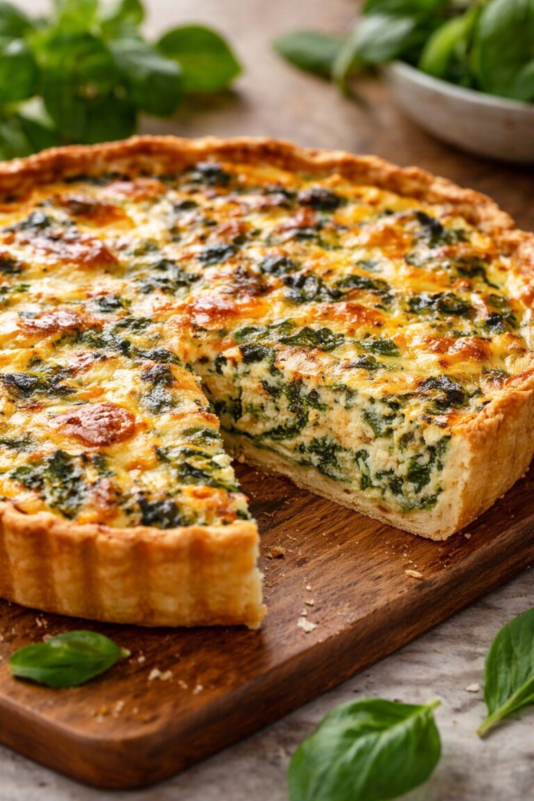 Quiché de Espinacas y Queso