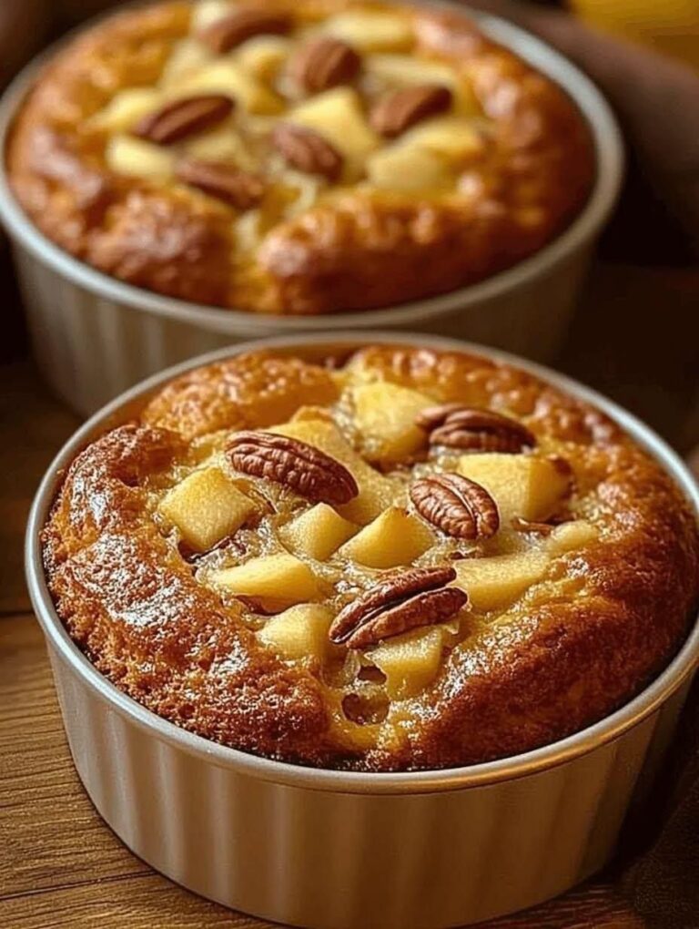 Pastel Casero de Nueces, Manzana y Plátano