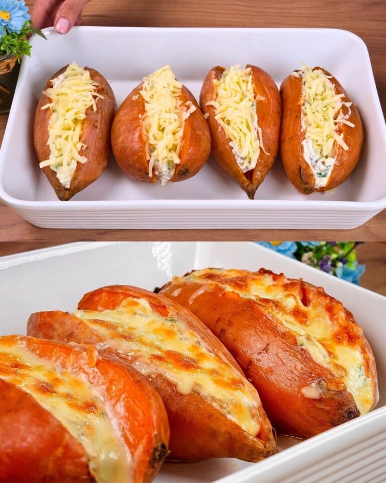 Camotes Rellenos de Champiñones y Queso Fresco