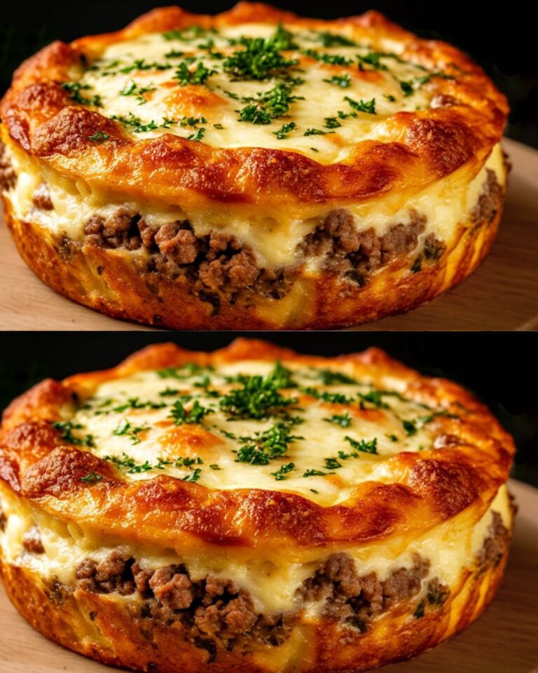 Pastel de Papas con Carne, Champiñones y Queso