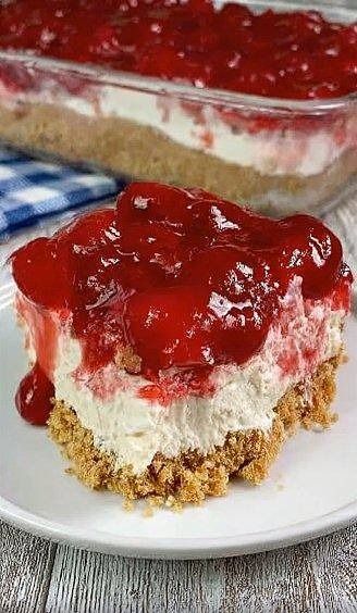 Cheesecake de Cerezas Fácil y Sin Horno