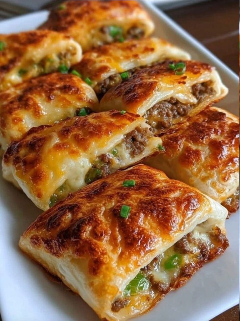 Bolsillos de Hojaldre con Carne y Queso
