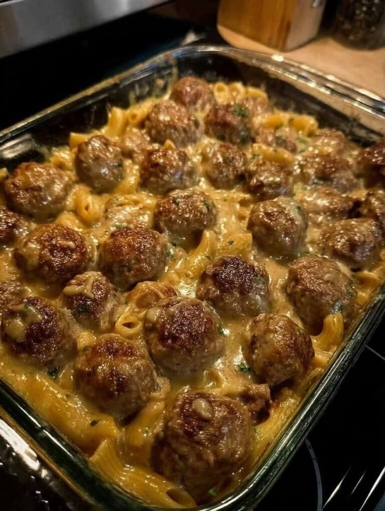 Receta fácil de albóndigas suecas con pasta en una sola olla