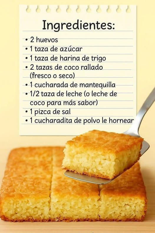 Pastel de Cocada de Coco al Horno: Un Clásico Tropical que Enamora