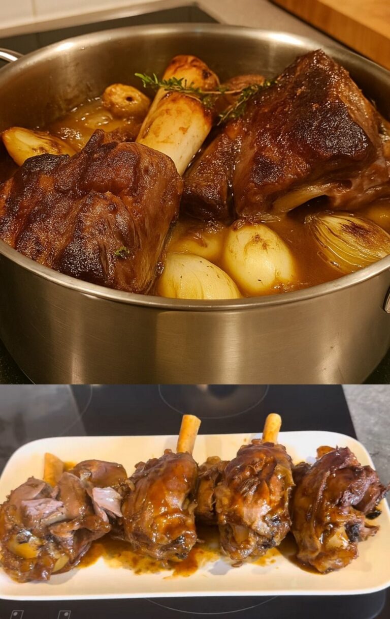 Pierna de Cordero Confitada con Miel y Hierbas