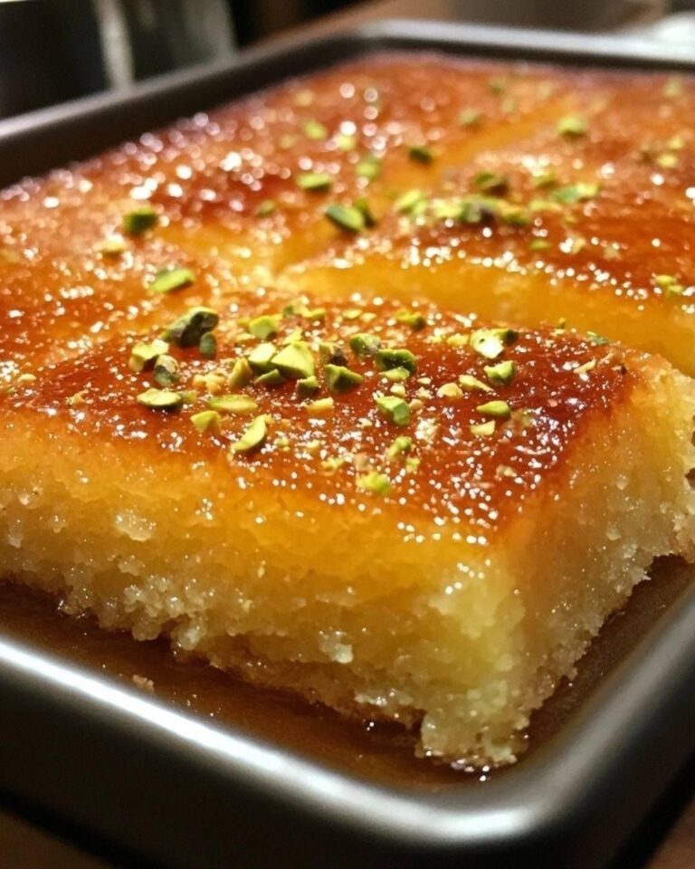 Bizcocho de Sémola Dorado con Sirope Brillante