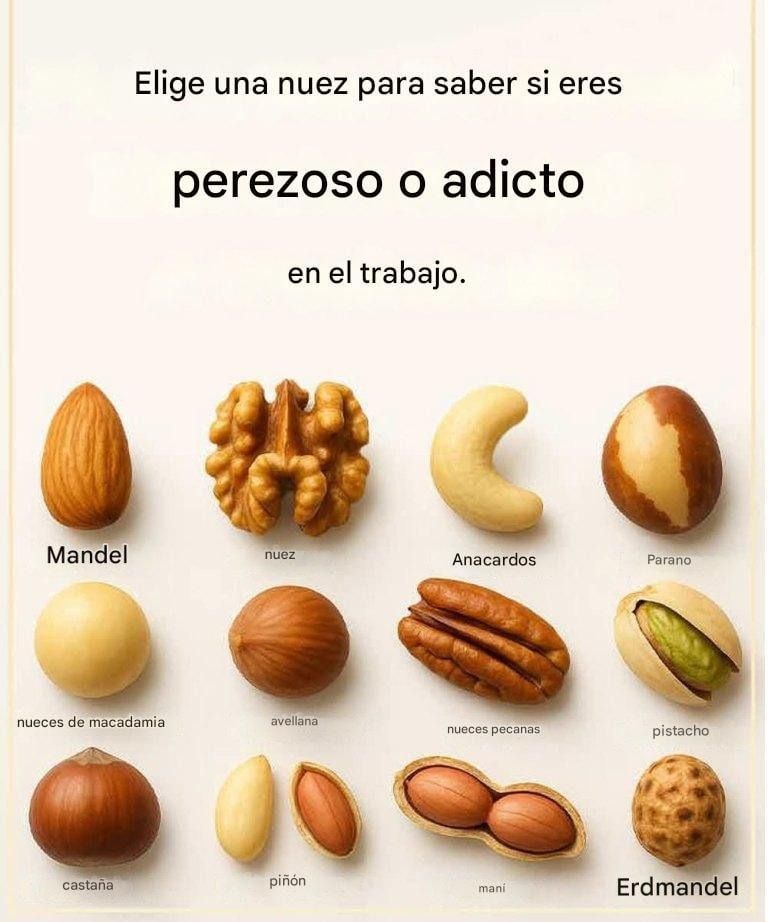 Elige un fruto seco y descubre qué revela sobre tu personalidad