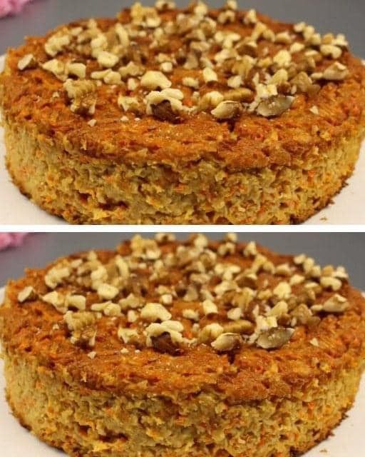 Torta de Avena y Zanahoria Sin Azúcar: Saludable, Esponjosa y Naturalmente Dulce