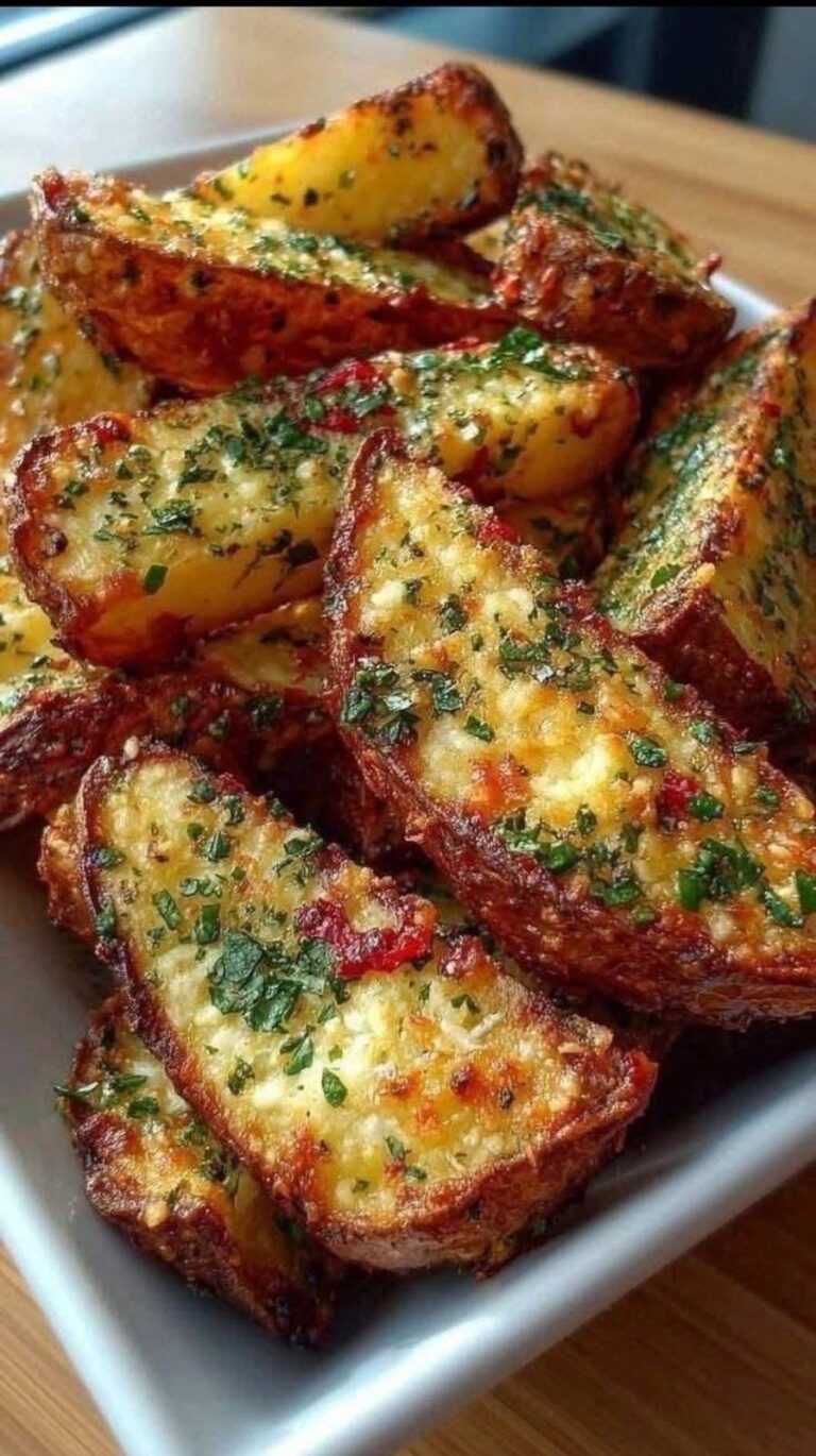 Cuñas de Papa Crujientes con Ajo y Parmesano