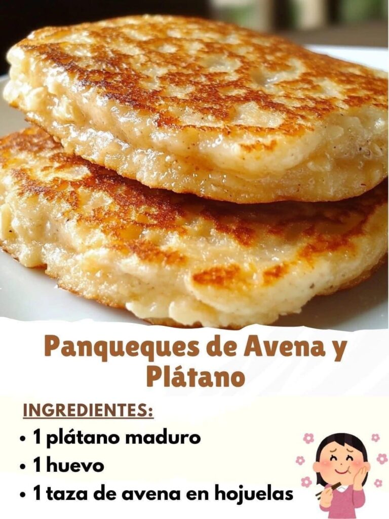 Cómo Preparar Panqueques de Avena y Plátano Sin Harina para el Desayuno